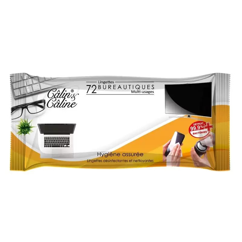 Lingettes Nettoyantes Bureautique - 72 Wipes