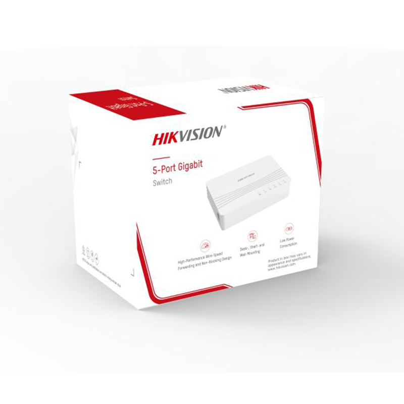 SWITCH HIKVISION 5 PORTS GIGABIT 10/100/1000MPS